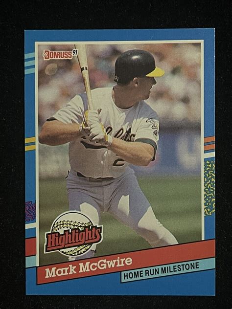 Find many great new & used options and get the best deals for VINTAGE RARE ERROR MARK MCGUIRE ALL-STAR 56 DONRUSS BASEBALL NO DOT AFTER INC at the best online prices at eBay Free shipping for many products. . Mark mcgwire donruss 91